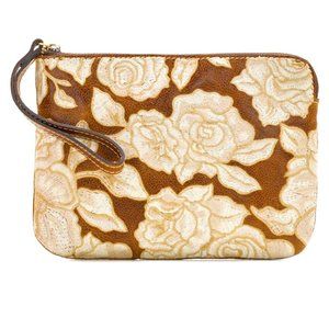 Cassini Wristlet Tonal Natural Embroidery